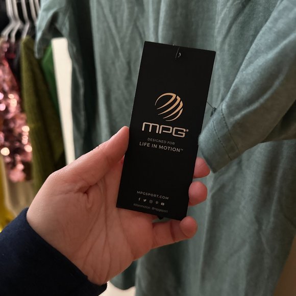 MPG Sport Calm Crew Neck Tee Teal L/ NWT - Picture 5 of 5